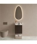 BWS Riga Siena Eiken Toiletmeubel Met Fontein 40x50x22 cm – Calacatta Viola