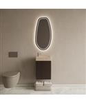 BWS Riga Artisan Eiken Toiletmeubel Met Fontein 40x50x22 cm – Travertin Geribbeld