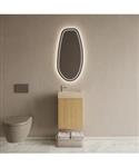 BWS Riga Artisan Eiken Toiletmeubel Met Fontein 40x50x22 cm – Travertin