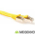 ACT Gele 5 meter LSZH SFTP CAT6A patchkabel snagless met RJ45 connectoren