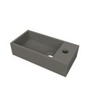 Fontein Arcqua Flair 36x18x9 cm met Kraangat Rechts Mat Quartz Grijs