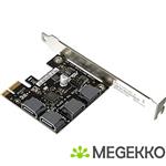 ASUS PCIE To 4 SATA CARD-SI interfacekaart/-adapter Intern
