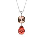 Spark Jewelry Ketting met Rosé en Rood Glaskristallen