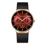 Luxe Horloge Heren - Anoloog Kwarts Uurwerk voor Mannen Rood