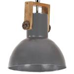 vidaXL Hanglamp industrieel rond 25 W E27 32 cm mangohout gr