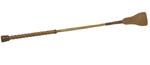 Cotton thread covered, lacquered, leather grip, open jumping