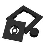 Heatit Zwart Afdekraam + Draaiknop voor Z-Dim