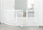 Hondenhek Met Deur MDF Wit 4Delig 60-160cm