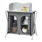 Campingkast opvouwbaar 104,5x80x50,5 cm donkergrijs