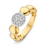 Excellent Jewelry Bicolor Dames Ring  met Witgouden Zirkonia