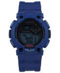 Donkerblauw Digitaal Pilot Kids Horloge met Zwarte Wijzerpla