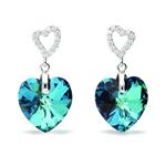 Tender Heart Blauwe Glaskristallen Oorbellen van Spark Jewel