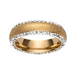 Goudkleurige Ring met Gediamanteerd Oppervlak van M&M