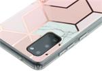 DrPhone SCR1 - Samsung Galaxy Hoesje - S20 - Roze - Marmer P