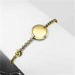 Armband met geluksmunt en mini hoefijzer 