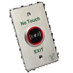 Contactloze Exit knop uitgevoerd in RVS