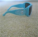 Turquoise Zonnebril met Strass voor Meisjes /Dames