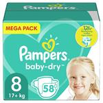 Pampers - Baby Dry - Maat 8 - Mega Pack - 58 luiers
