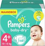 Pampers - Baby Dry - Maat 4+ - Maandbox - 168 luiers - Voord
