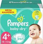 Pampers - Baby Dry - Maat 4+ - Mega Maandbox - 252 luiers