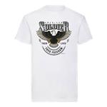 Wit t-shirt Black American Soldier Pinned by K