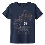Donkerblauw t-shirt Marinus VW Name It