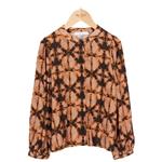 Bruin geprinte blouse Rikki Batik By-Bar