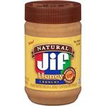 JIF Natural Honey Crunchy Peanut Butter (454g)