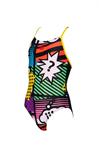 Arena G Cheerfully Jr Light Drop One Piece L black-yellow 8-