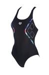 Arena W Reflected Simmetry V Back One Piece black-blue 36