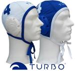 Turbo Waterpolo Cap set wit en blauw nr.2