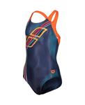 Arena G Swimsuit Swim Pro Back Placement navy-mango 6-7