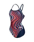 Arena W Swimsuit Challenge Back Marbled navy-redmulti 42