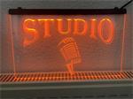 Studio microfoon neon bord lamp LED cafe verlichting reclame