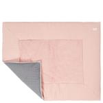 Boxkleed Wafel Amsterdam Shadow Pink/Steel Grey 75x95cm Koek