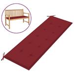 vidaXL Coussin de banc de jardin Rouge bordeaux 150x50x3 cm