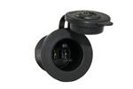 Power Line Contactdoos 12V Inbouw Zwart