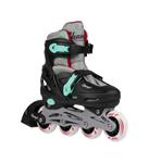 CHAMPZ INLINE SKATES, ZWART/TURQUOISE/ROOD 34-37