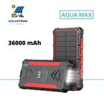 Solartron Aqua Max - Solar powerbank 36000 mAh Rood