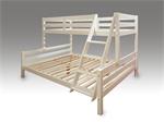 Massief houten drie persoons stapelbed wit