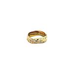 Tricolour gouden ring met diamant 14 krt