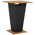 vidaXL Table de bar Noir 80x80x110 cm Résine tressée et bois