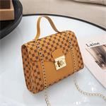 Luxe schoudertas met gouden ketting - Crossbody kleine vierk