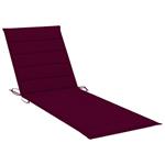 vidaXL Coussin de chaise longue Rouge bordeaux 200x60x3 cm T