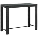 vidaXL Table de bar de jardin Noir 140,5x60,5x110,5 cm Résin