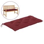 vidaXL Coussin de banc de jardin Rouge bordeaux 100x50x7 cm