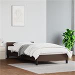 vidaXL Cadre de lit avec tête de lit Marron 90x190 cm Simili