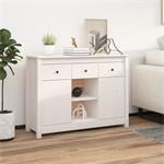 vidaXL Buffet Blanc 100x35x74,5 cm Bois massif de pin