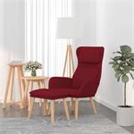 vidaXL Chaise de relaxation avec tabouret Rouge bordeaux Vel