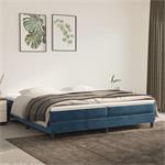 vidaXL Sommier à ressorts de lit Bleu foncé 200x200 cm Velou